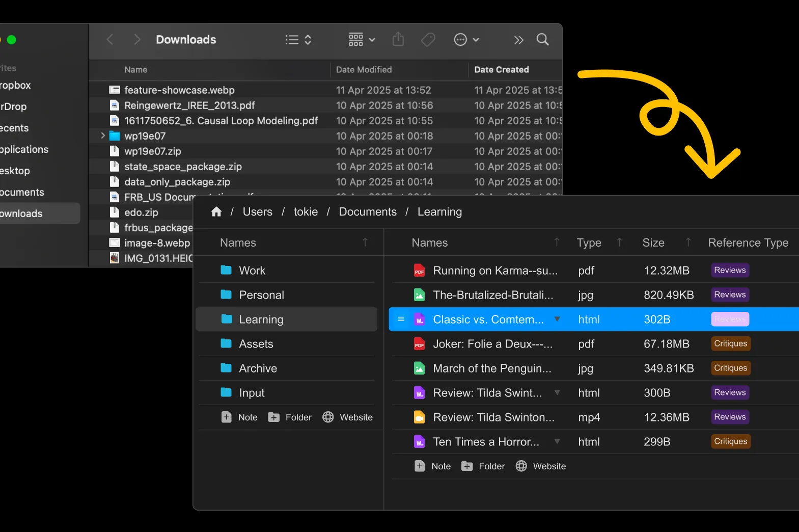 tokie_turn_finder_folders_into_databases