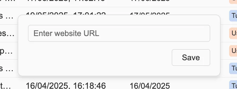 Adding web links as a file inside tokie