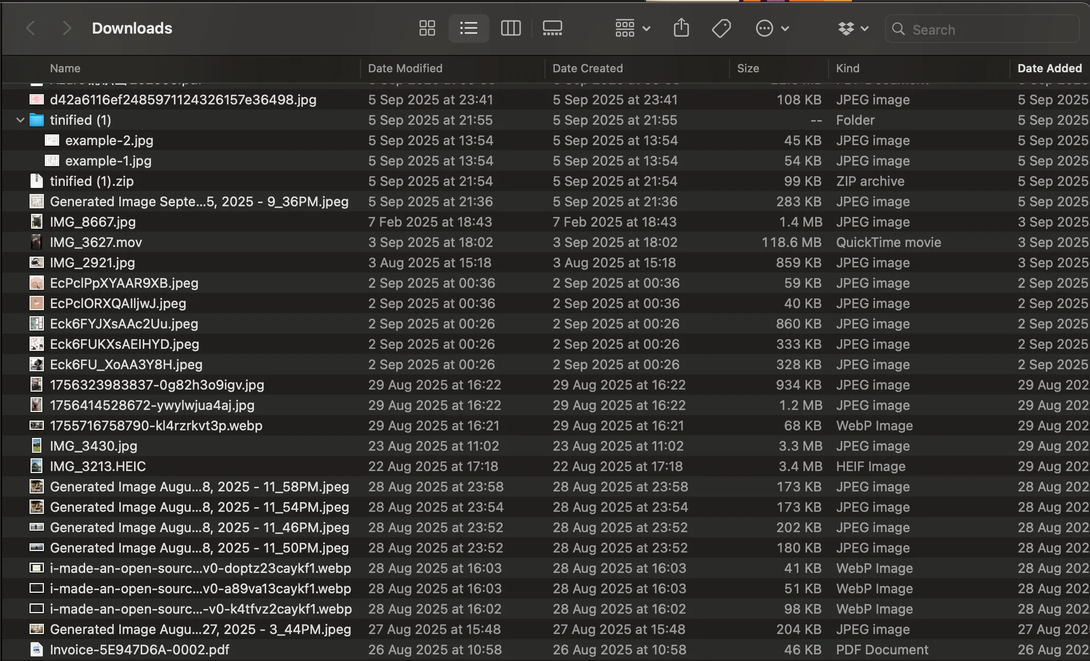 messy download folder in finder