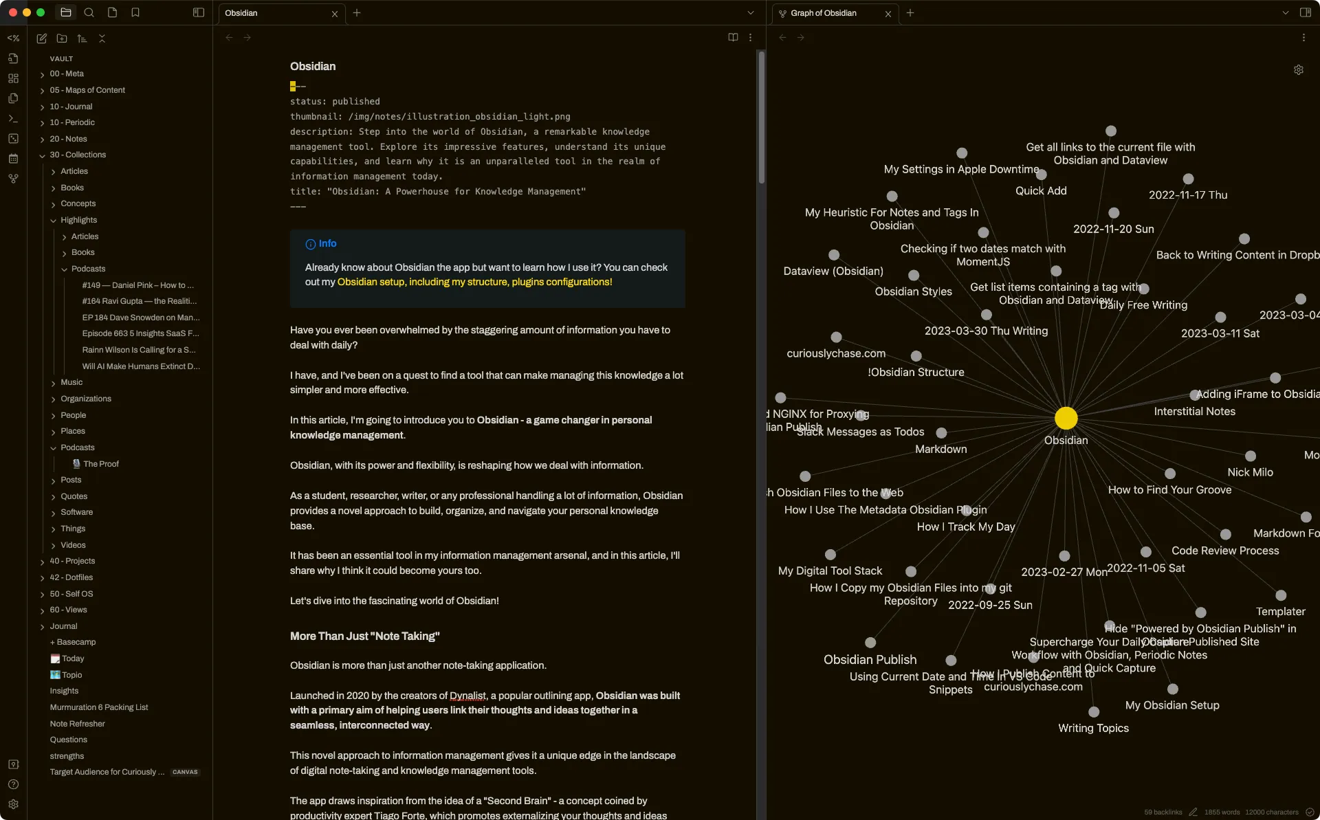 obsidian as a knowledge base