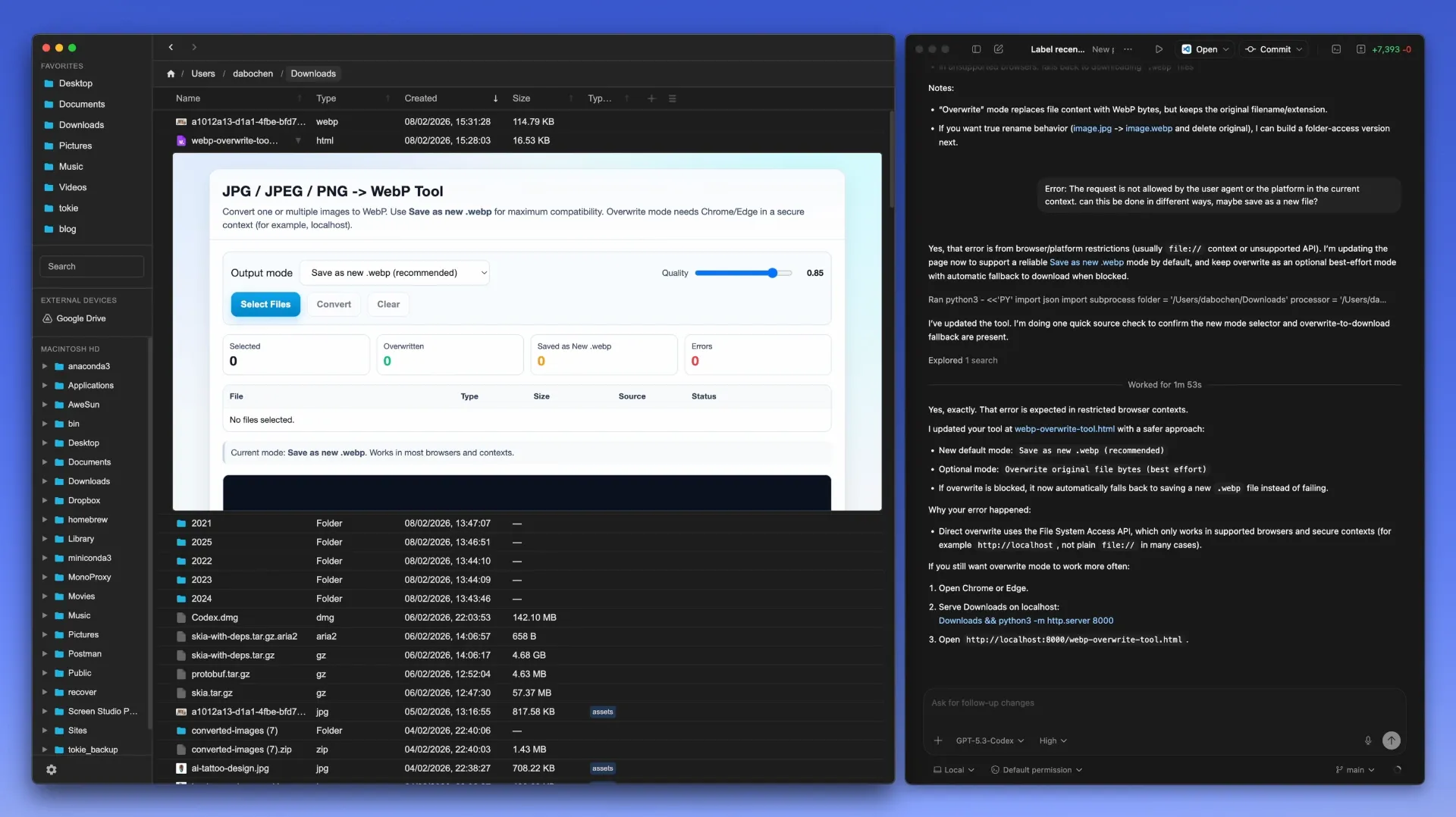 AI agent building widgets