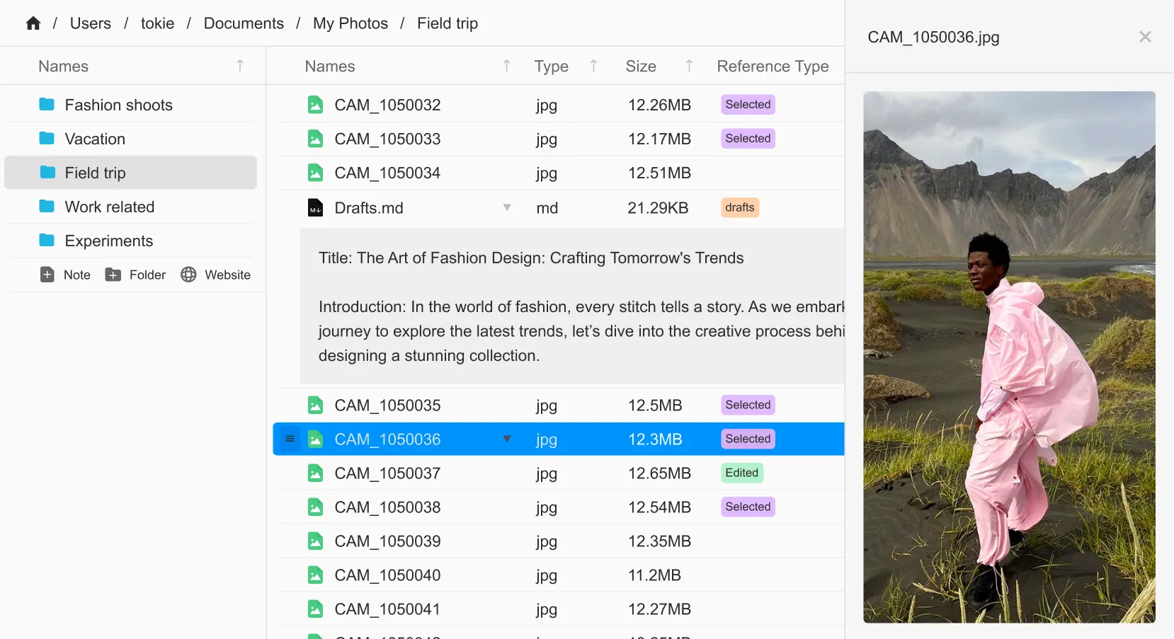 Markdown inline viewer in tokie