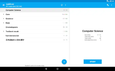 Anki's review interface