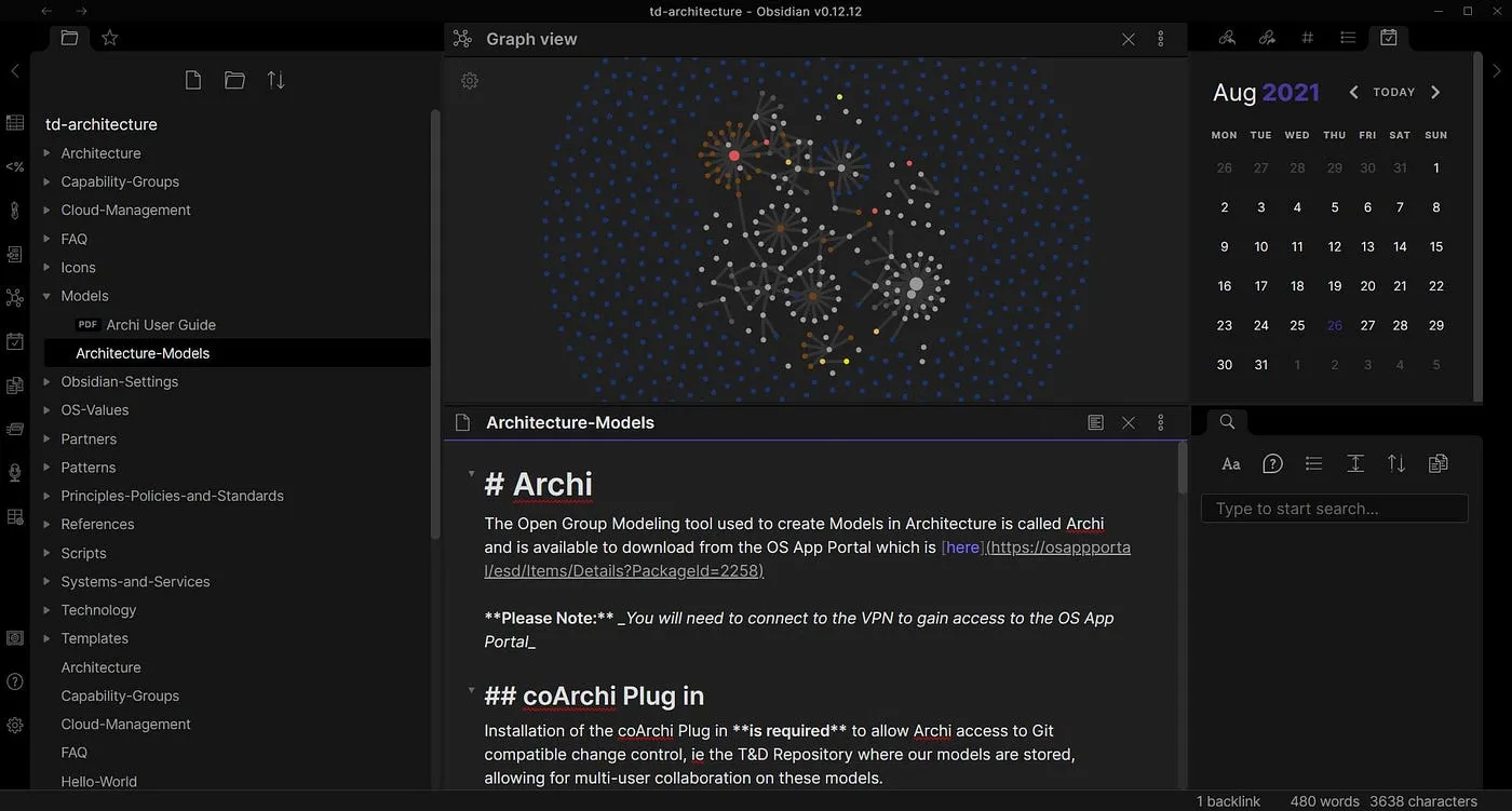 Obsidian's graph view