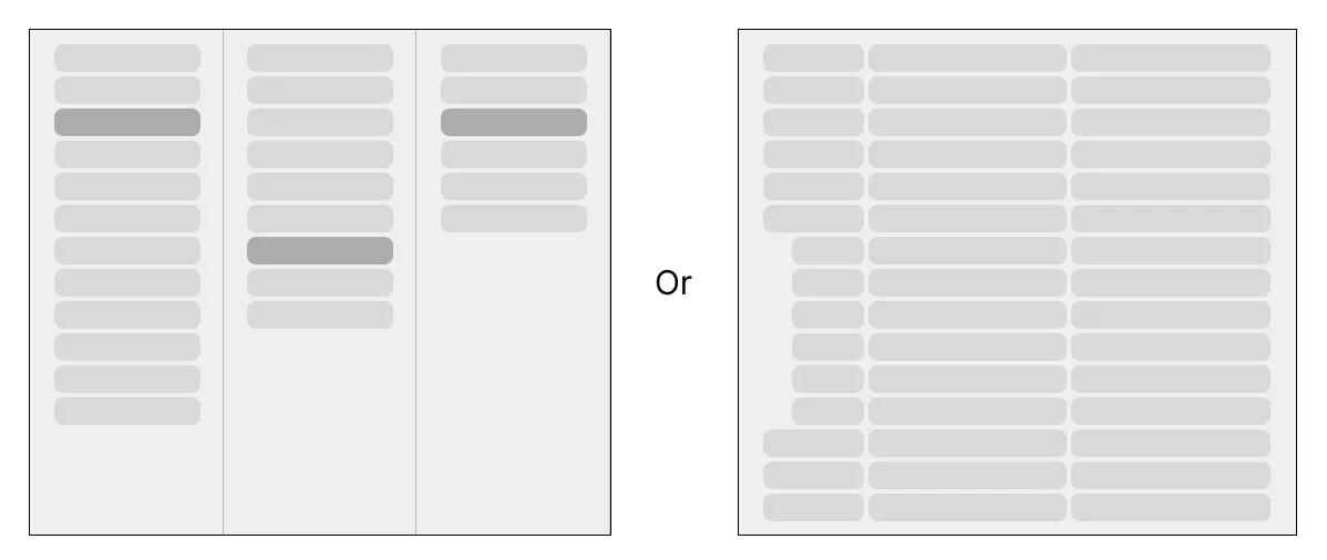 Finder's two main views