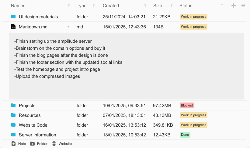 Inline display feature